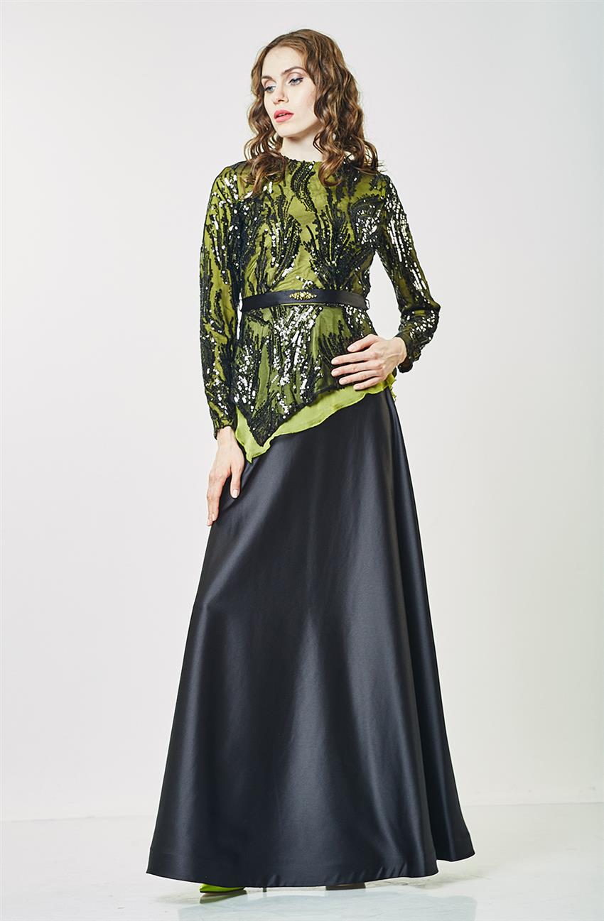 فستان سهرة طقم-أخضر KA-B6-16012-10512