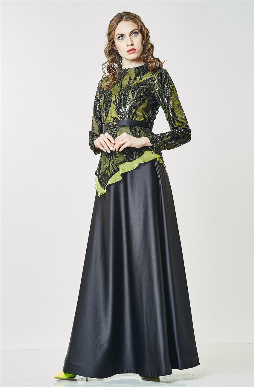 فستان سهرة طقم-أخضر KA-B6-16012-10512