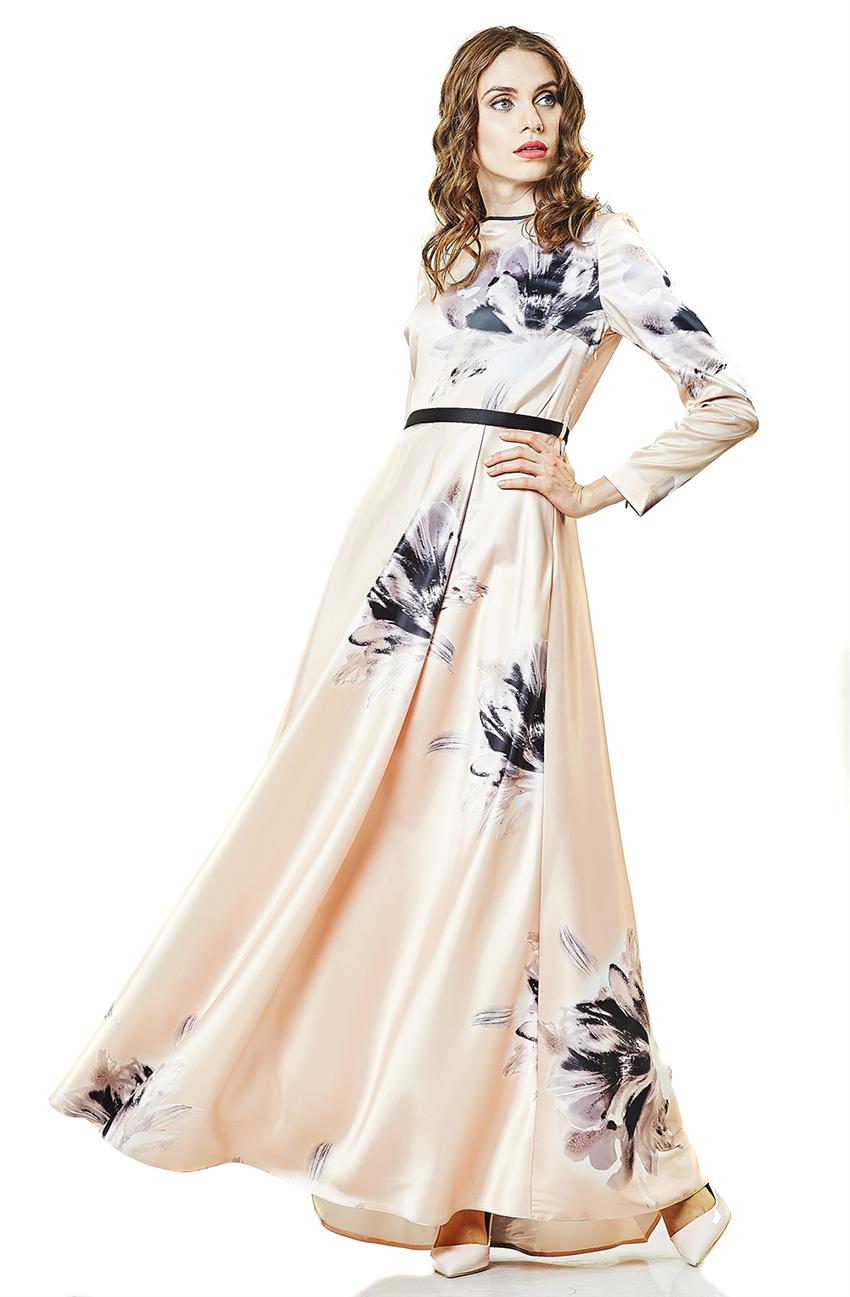 Evening Dress Dress-Salmon KA-B6-23046-100