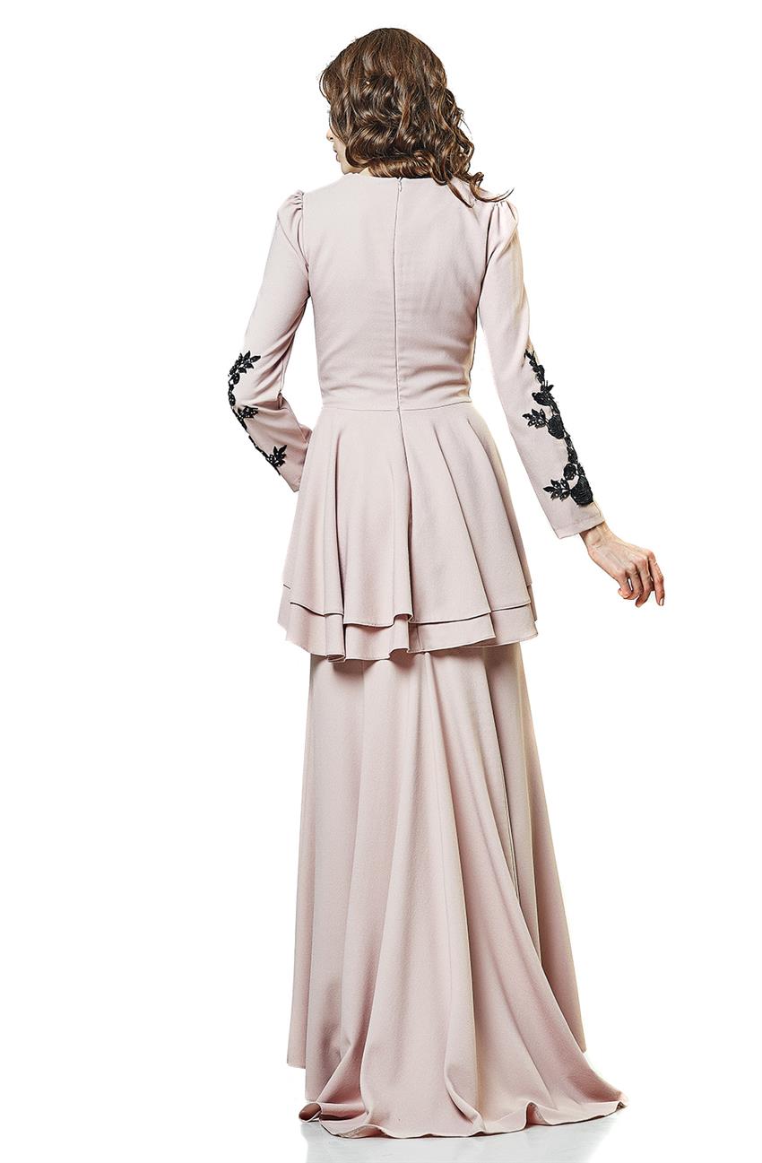 فستان سهرة فستان-لون البودرة ar-3008-41