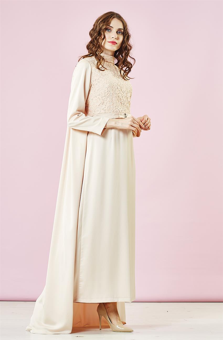 Evening Dress Dress-Cream KA-A4-23049-13