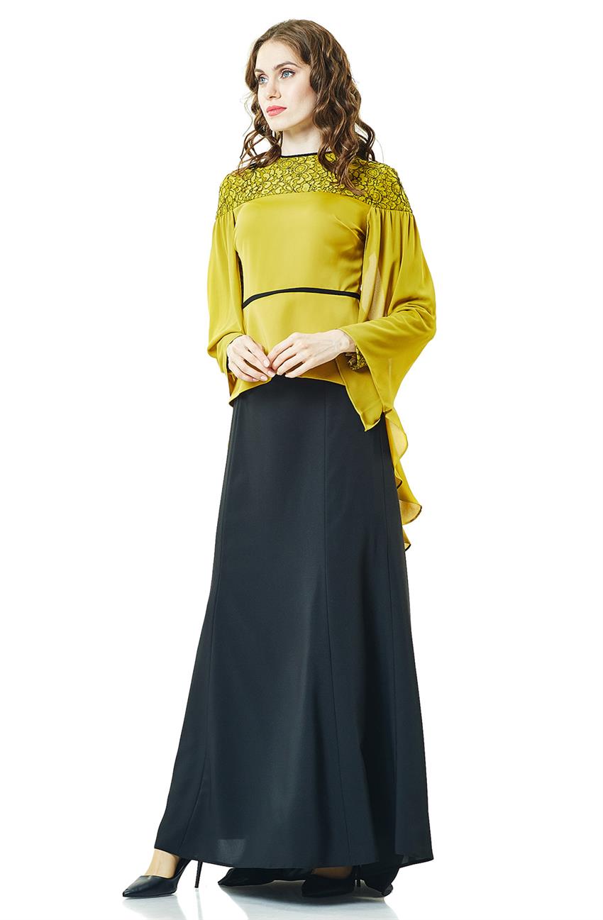 Evening Dress Suit-Olive Black KA-B6-16008-3312