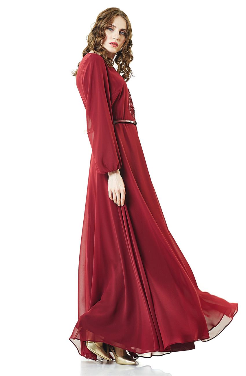 Evening Dress Dress-Claret Red 2029-67
