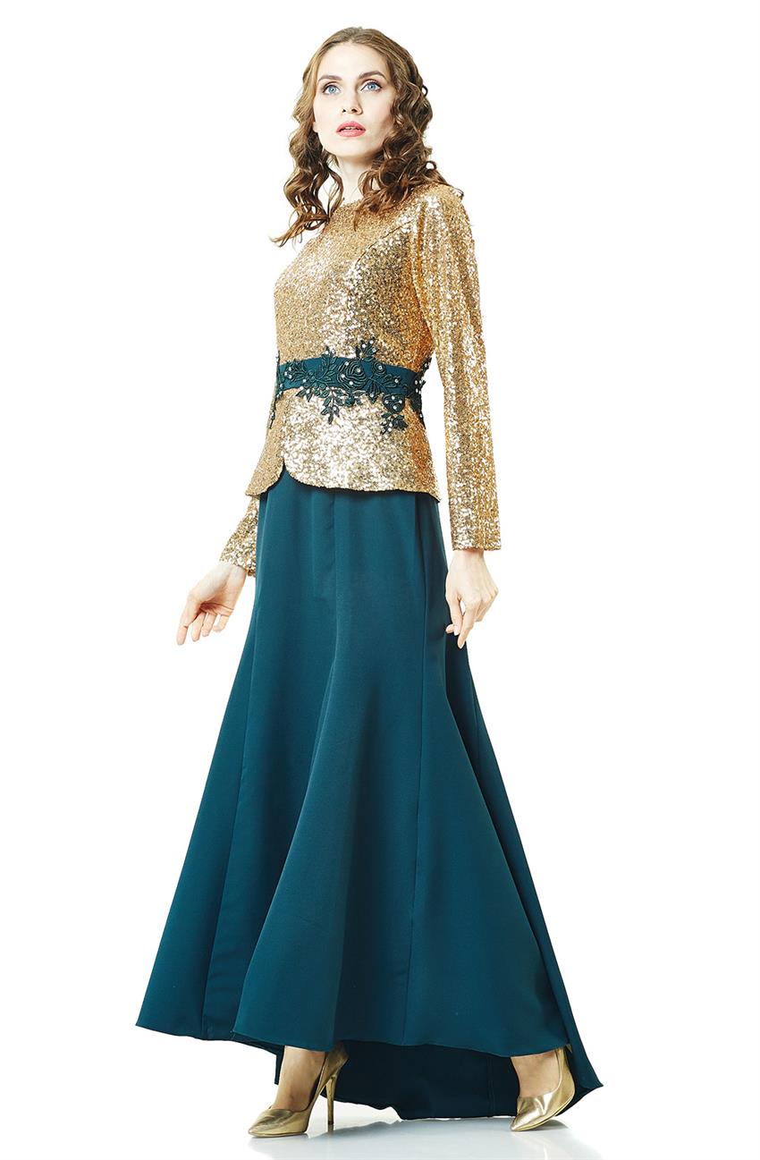 Evening Dress Dress-Green 5014-21