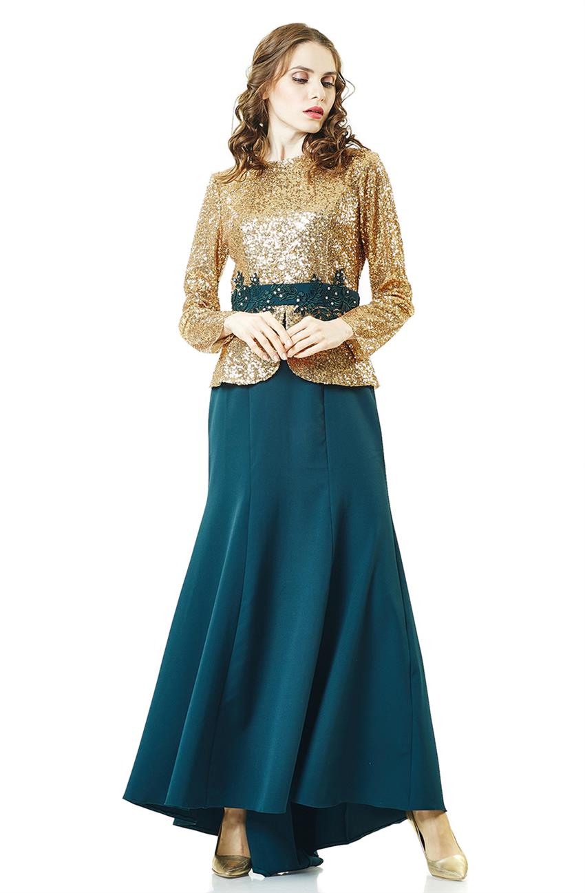 فستان سهرة فستان-أخضر ar-5014-21