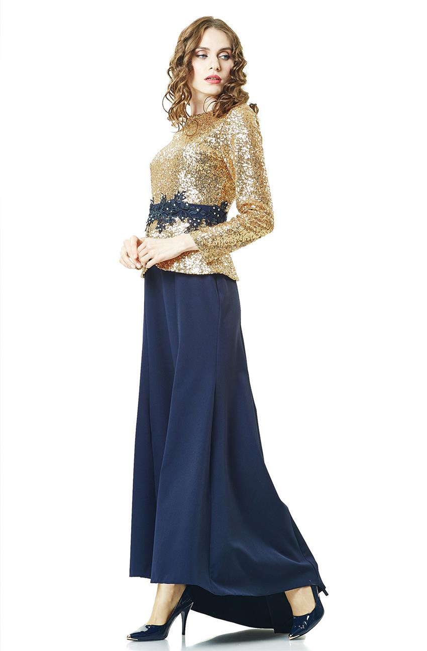 Evening Dress Dress-Navy Blue 5014-17