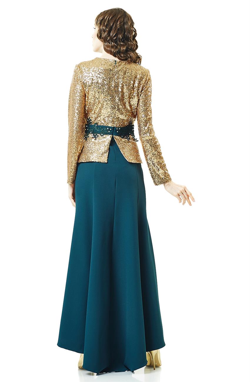فستان سهرة فستان-أخضر ar-5014-21