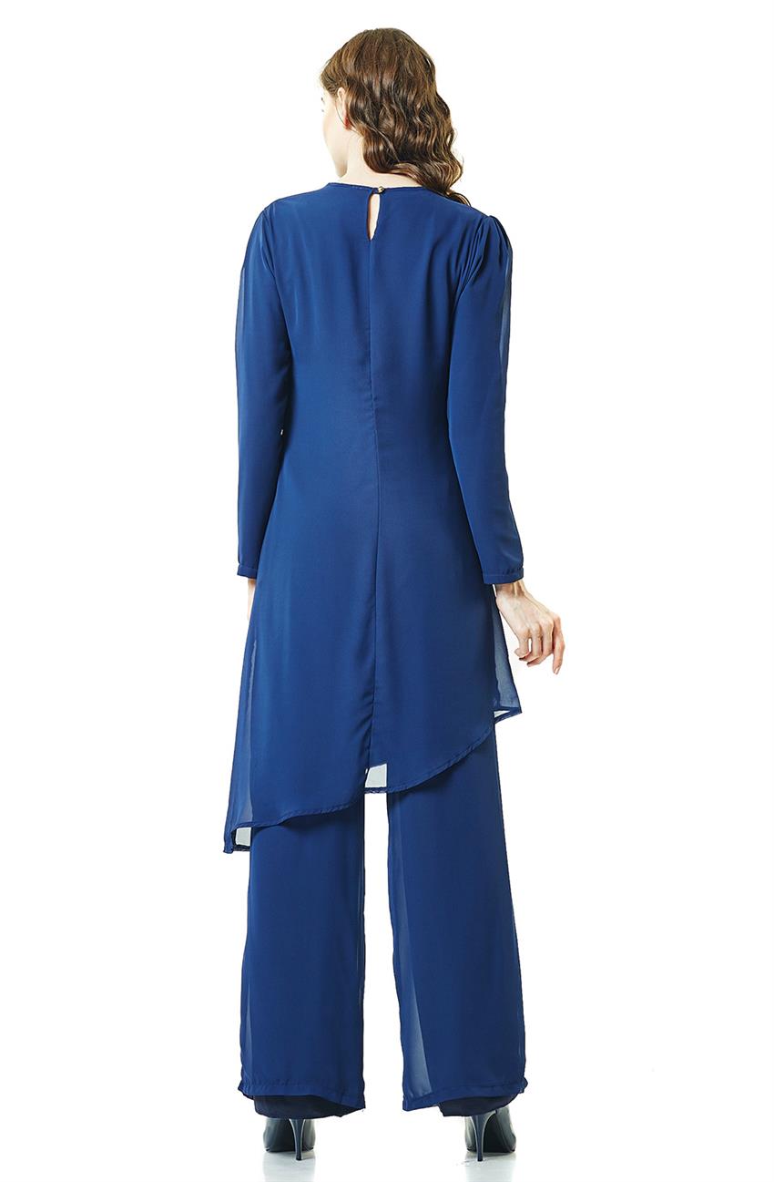 Pants Suit-Navy Blue 9009-17