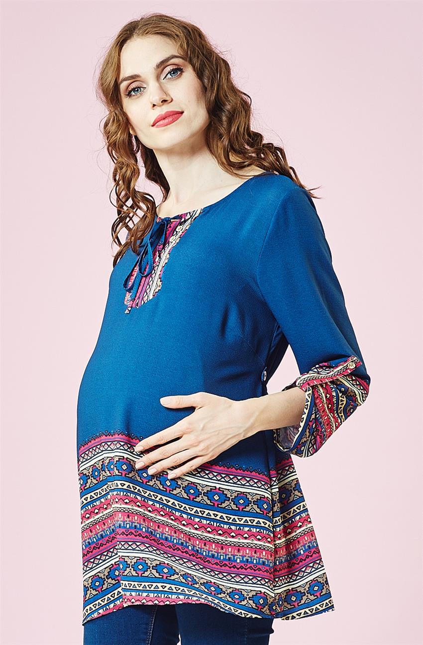 Maternity Blouse-Navy Blue 41420Y17-17