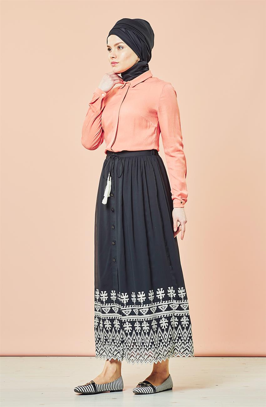 Skirt-Black KA-B7-12055-12