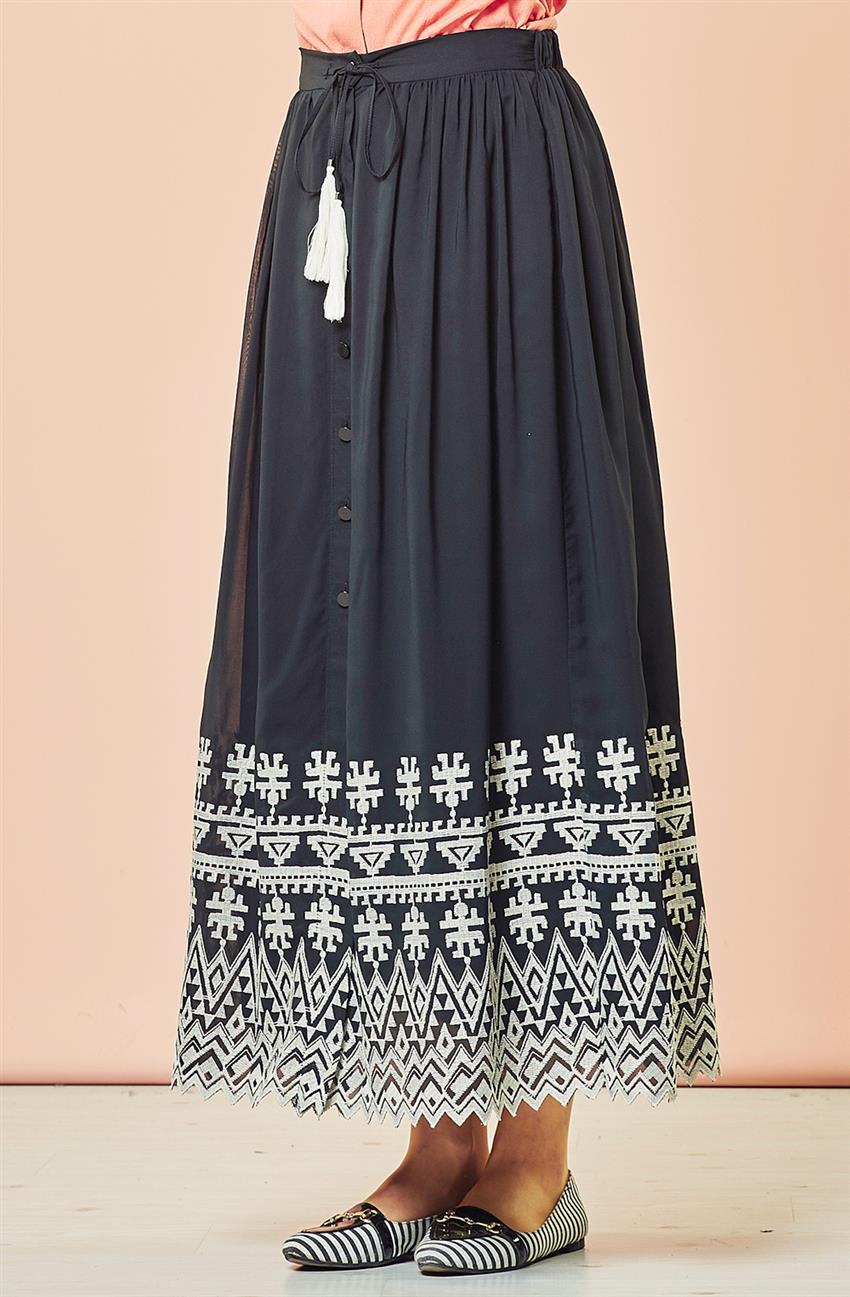 Skirt-Black KA-B7-12055-12
