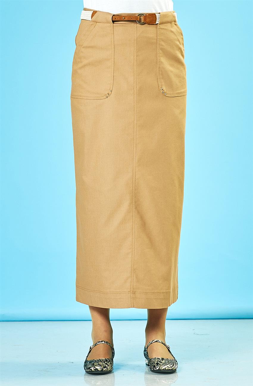 Skirt-Beige KA-B7-12080-08