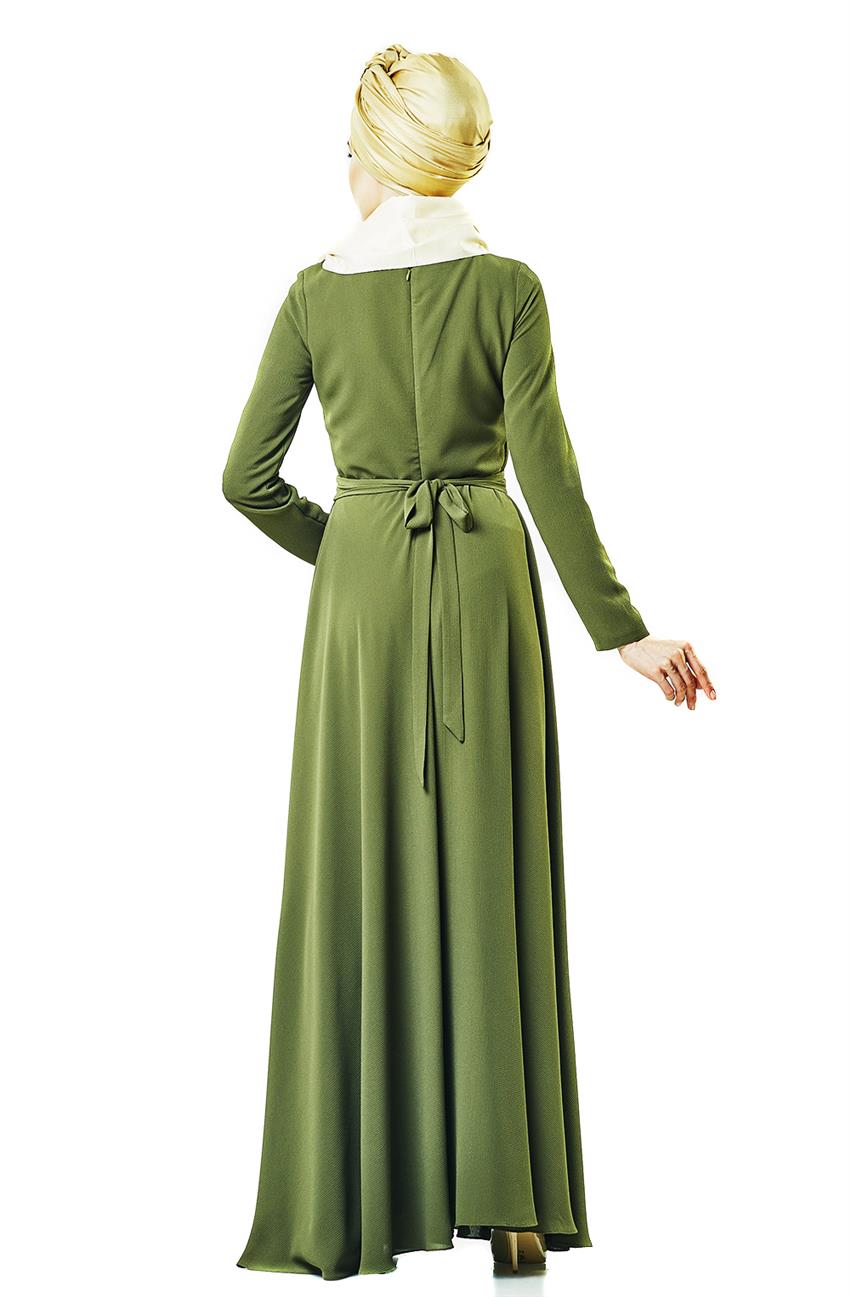 Evening Dress Dress-Khaki 2627-27