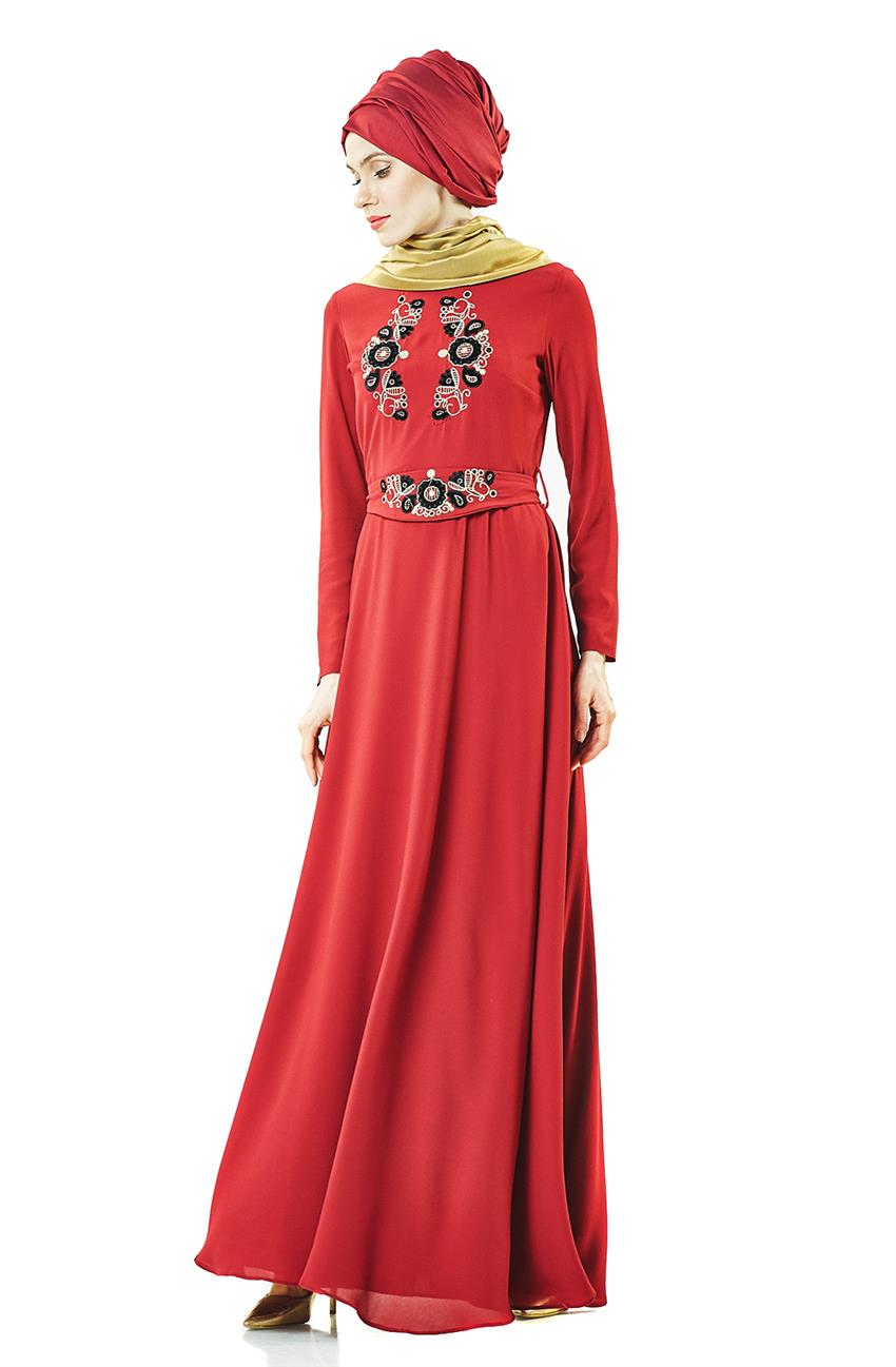Abiye Kırmızı Elbise 2627-34