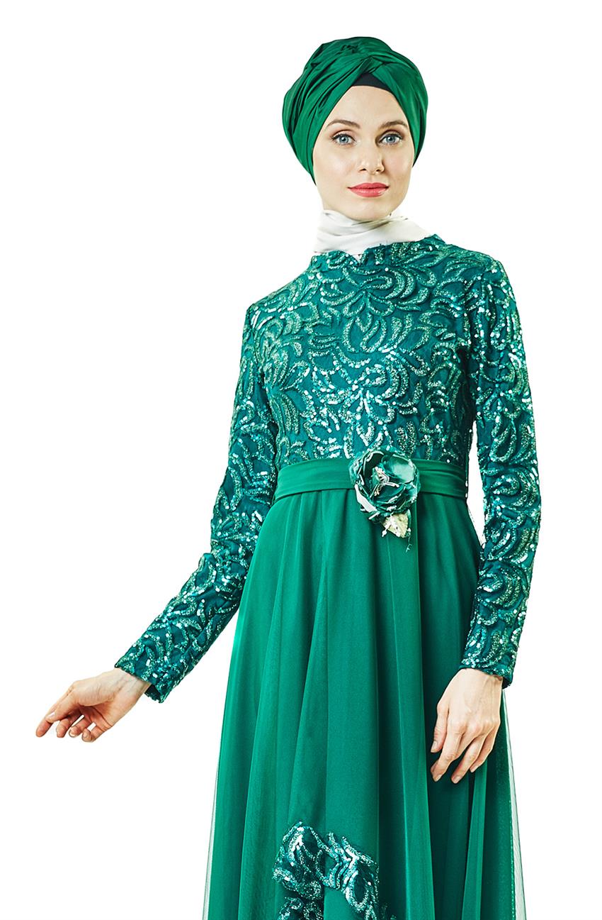 فستان سهرة فستان-أخضر ar-2664-21