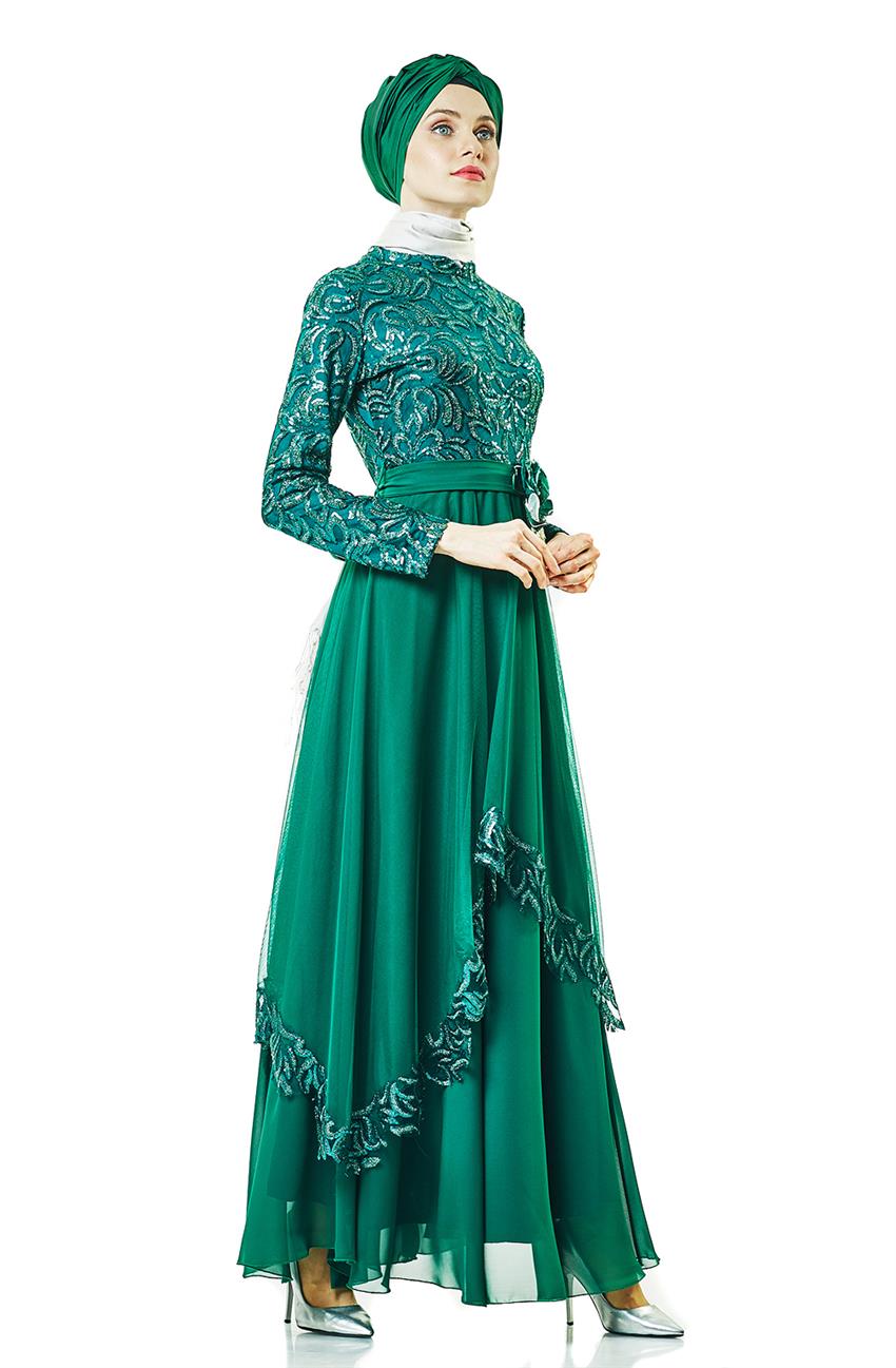 Evening Dress Dress-Green 2664-21