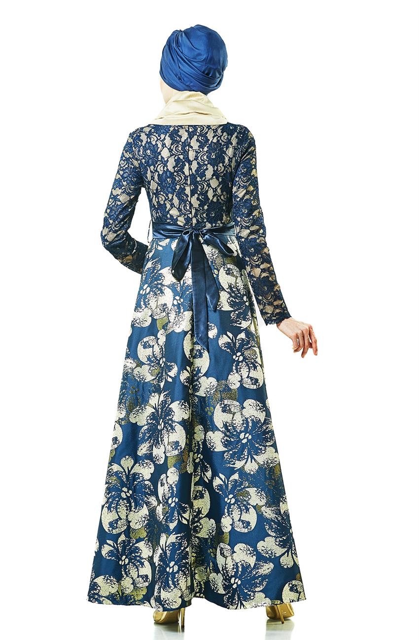 Evening Dress Dress-Navy Blue 2698-17