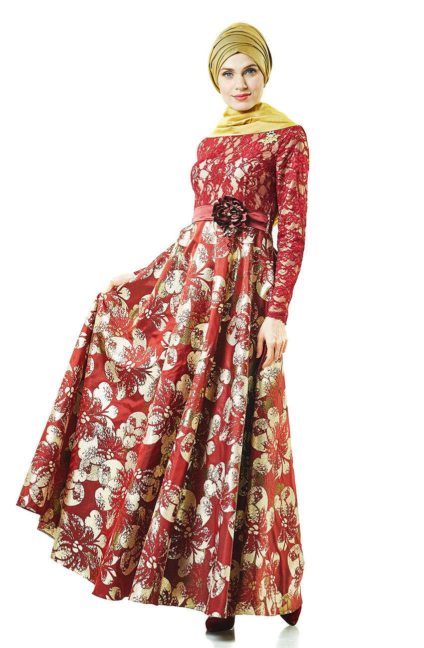 Evening Dress Dress-Red 2698-34