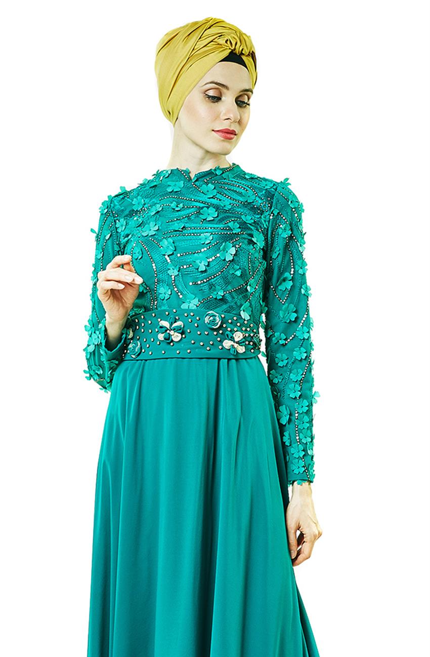 Evening Dress Dress-Green 2707-21