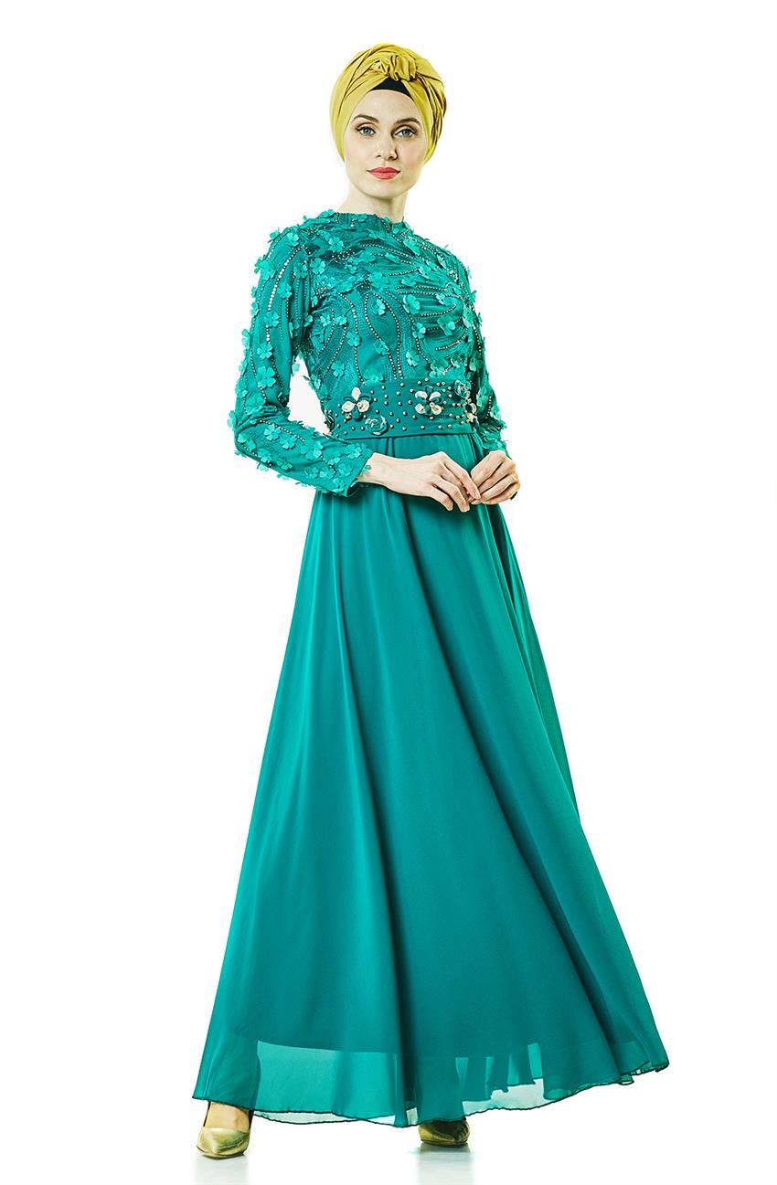 Evening Dress Dress-Green 2707-21