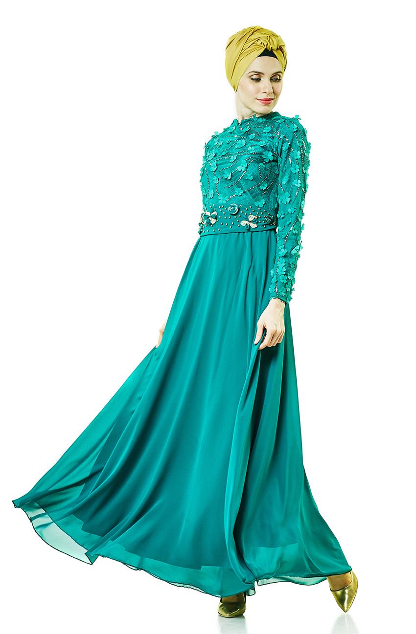 فستان سهرة فستان-أخضر ar-2707-21