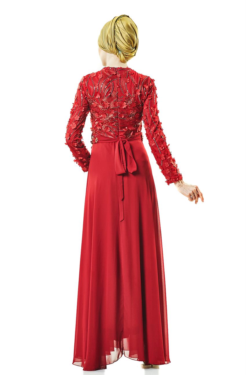 Evening Dress Dress-Red 2707-34