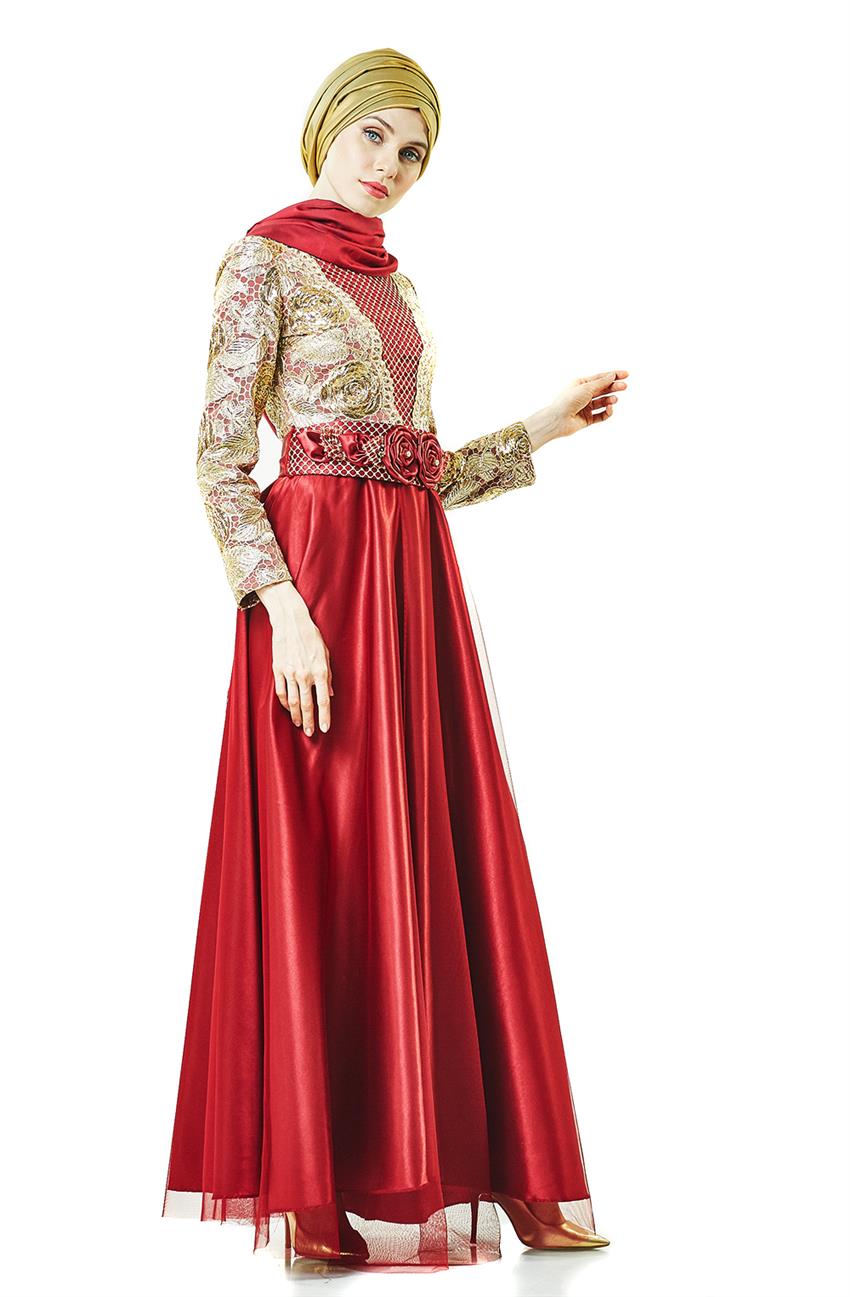Evening Dress Dress-Red 2715-34