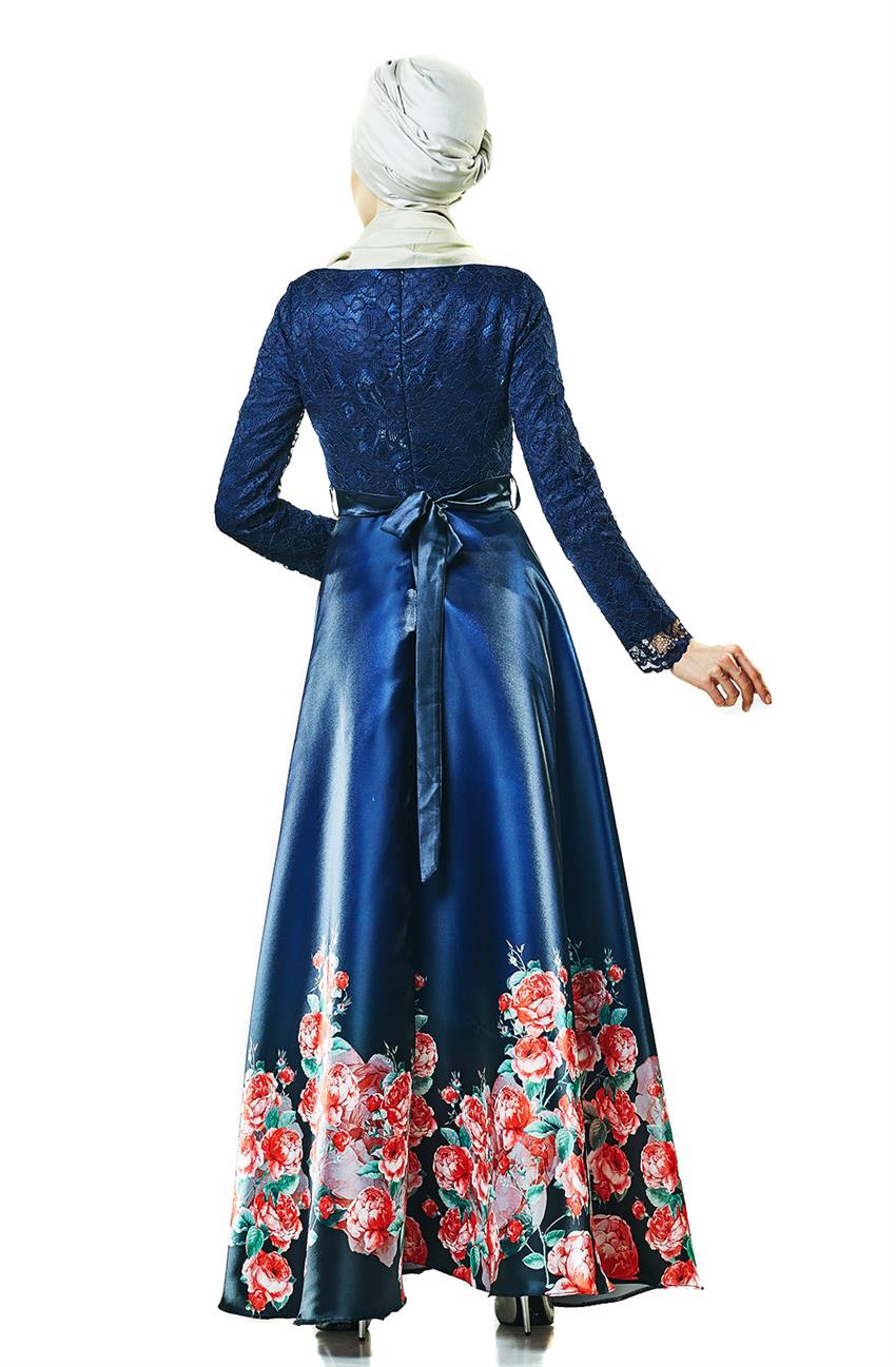 Evening Dress Dress-Navy Blue 2723-17