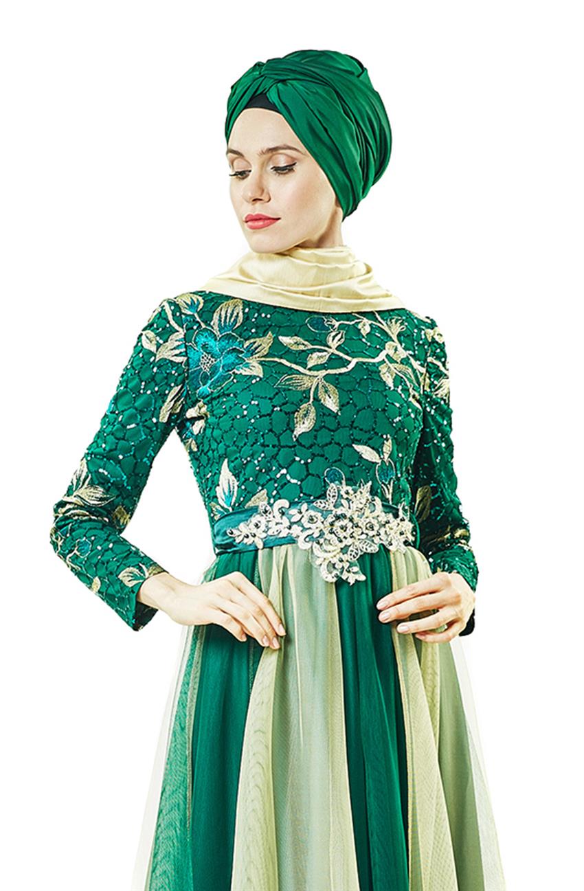فستان سهرة فستان-أخضر ar-2764-21