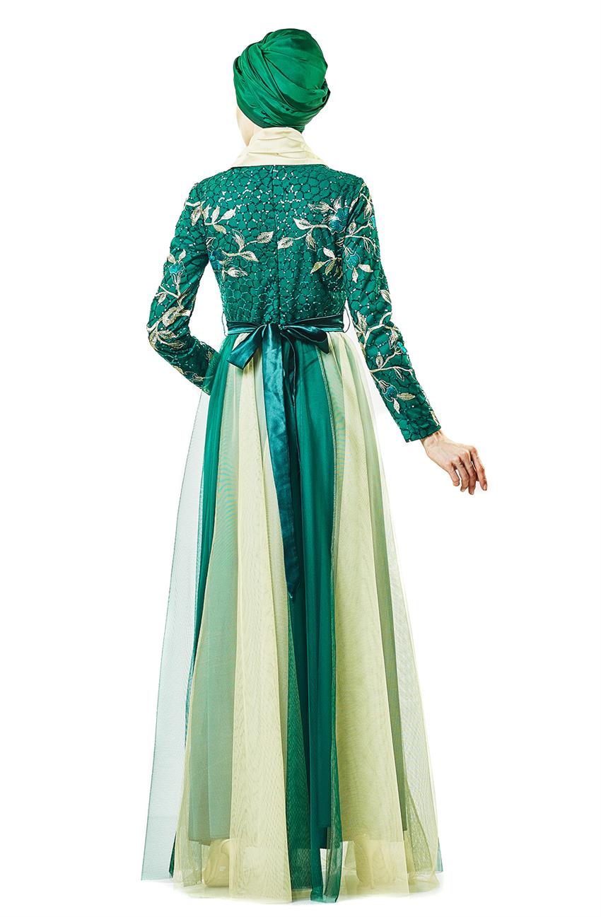 Evening Dress Dress-Green 2764-21