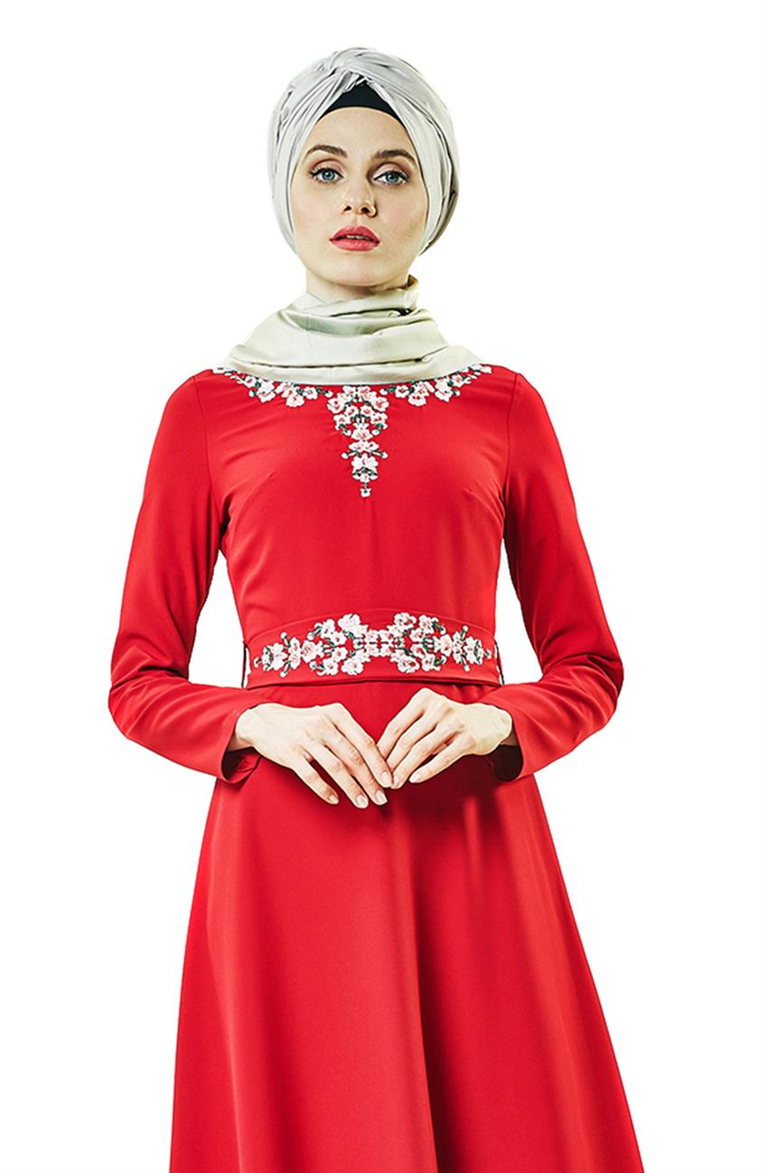 Evening Dress Dress-Red 2770-34