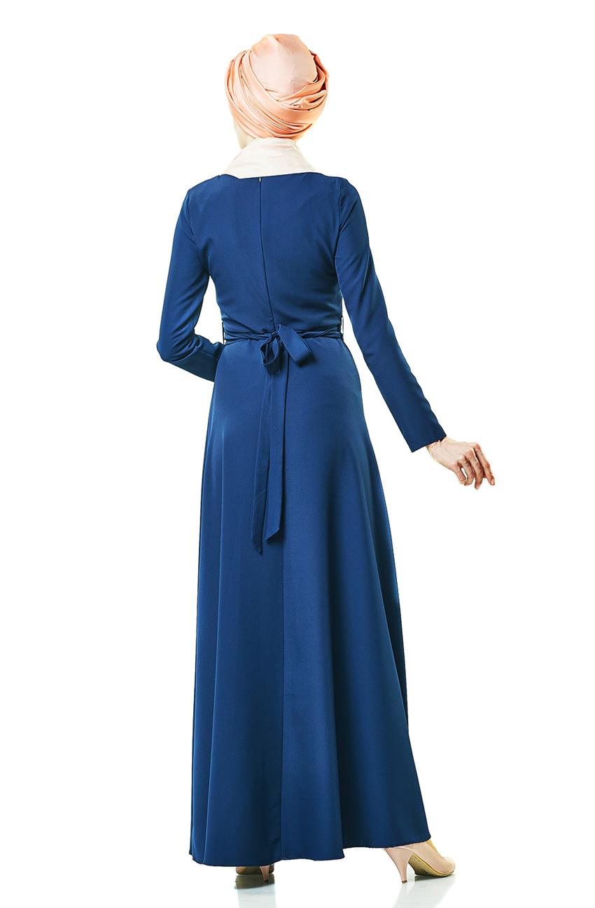 Evening Dress Dress-Navy Blue 2770-17