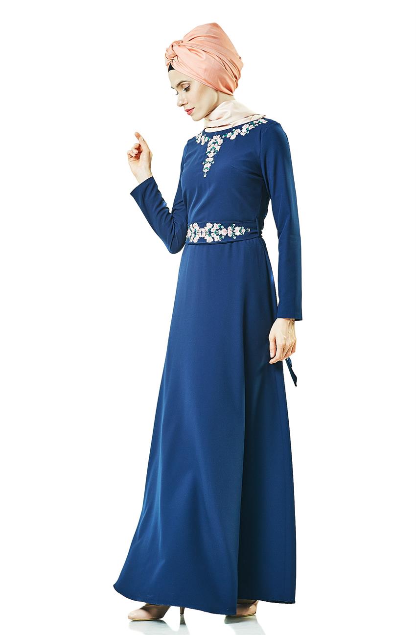 Evening Dress Dress-Navy Blue 2770-17