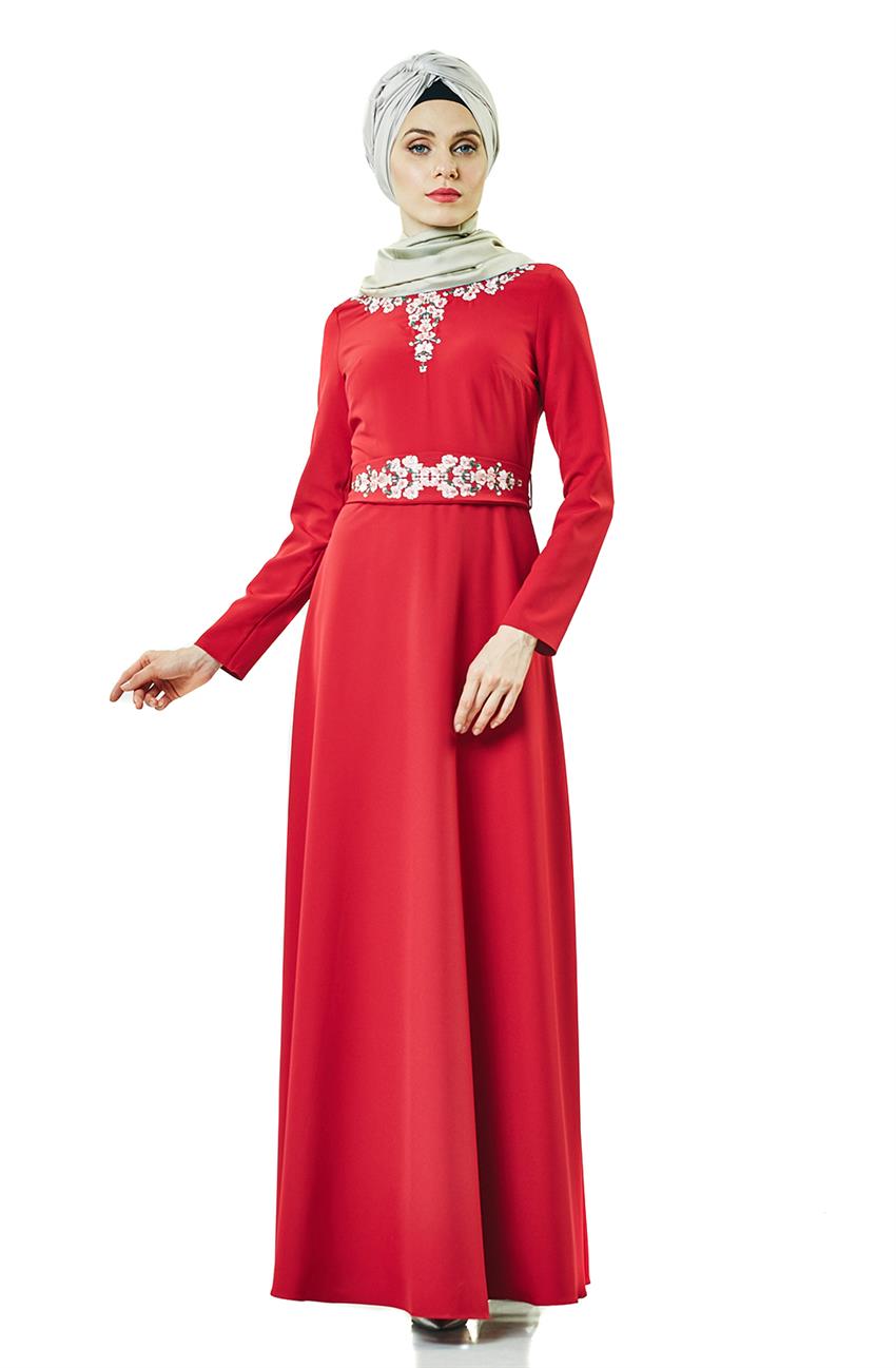 Evening Dress Dress-Red 2770-34