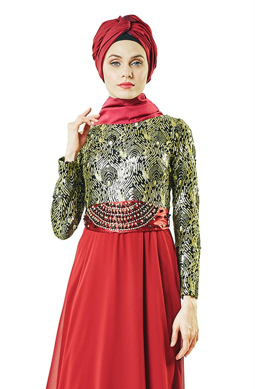 فستان سهرة فستان-أحمر ar-3228-34