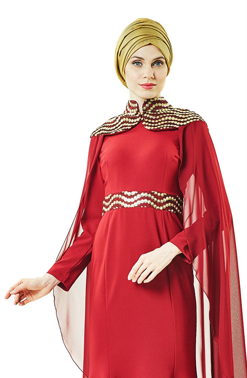 فستان سهرة فستان-أحمر ar-6361-34