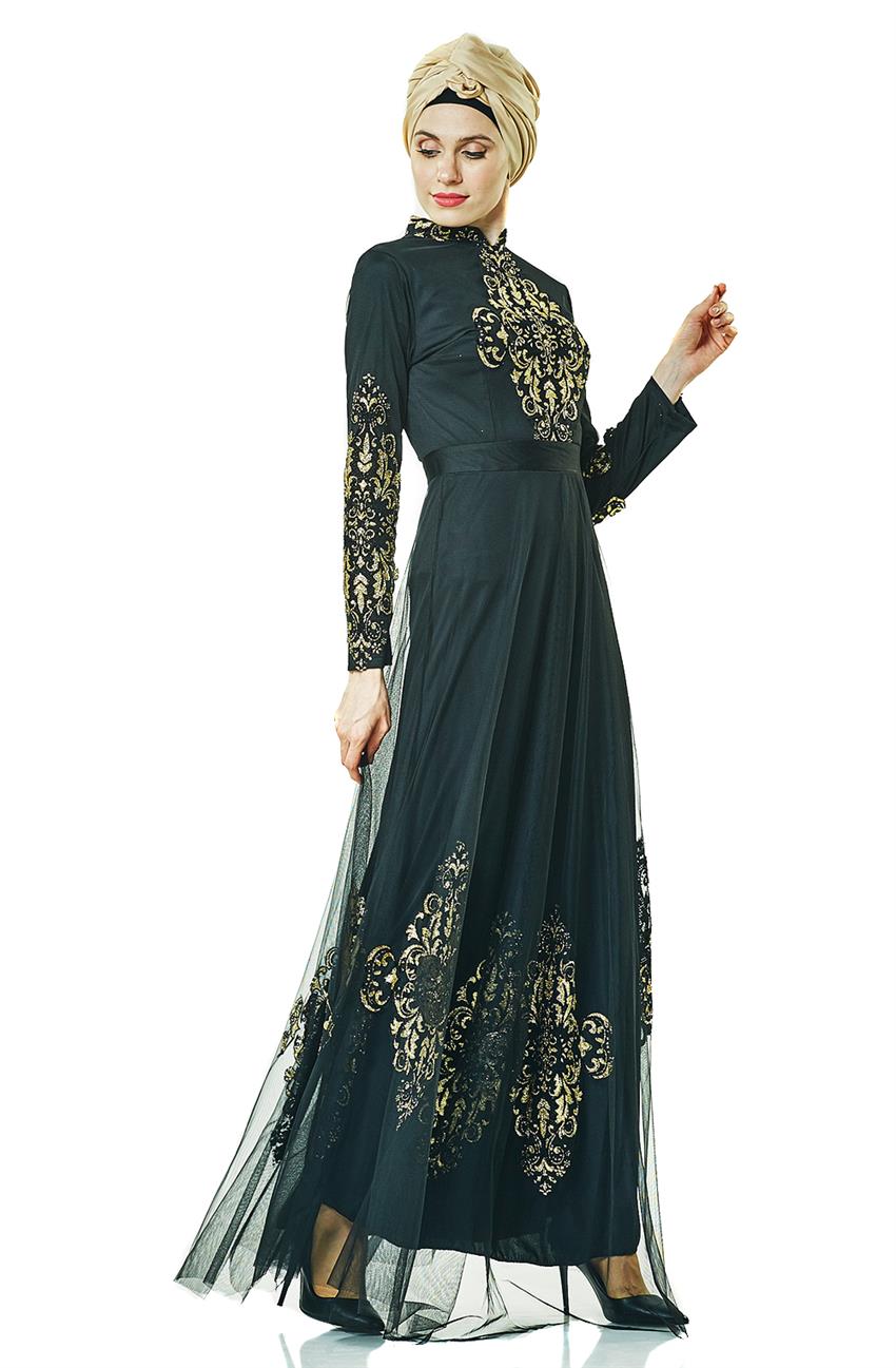 فستان سهرة فستان-أسود ar-6387-01