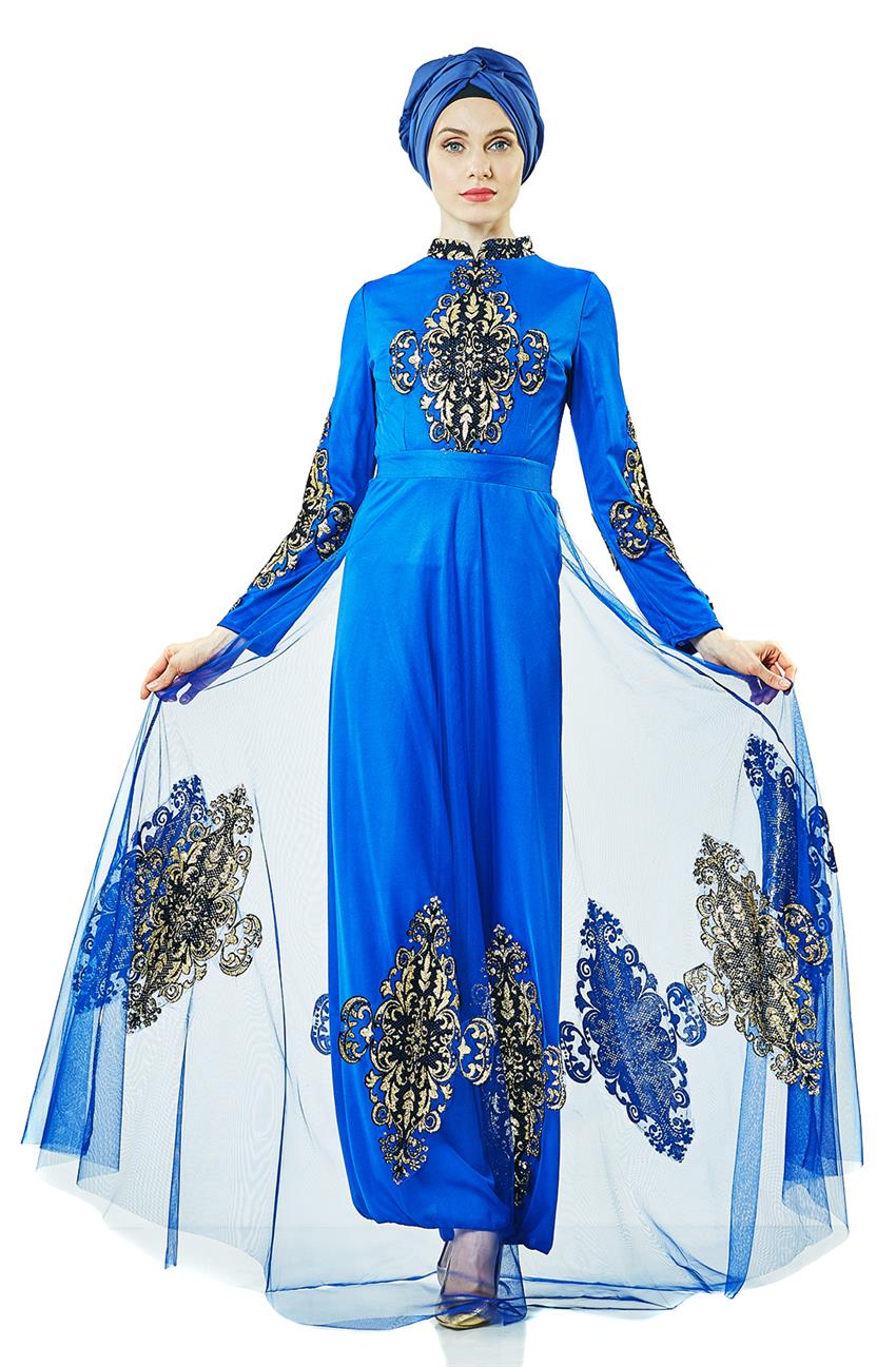 فستان سهرة فستان-أزرق غامق ar-6387-47