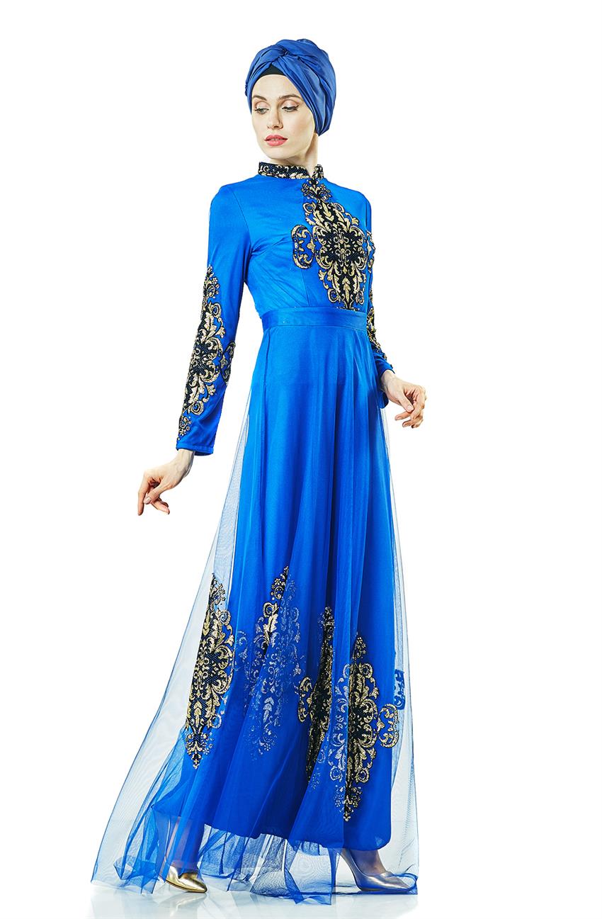 فستان سهرة فستان-أزرق غامق ar-6387-47