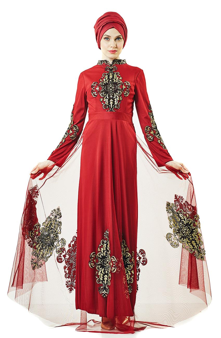 فستان سهرة فستان-أحمر ar-6387-34