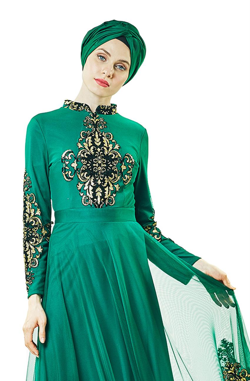 Evening Dress Dress-Green 6387-21
