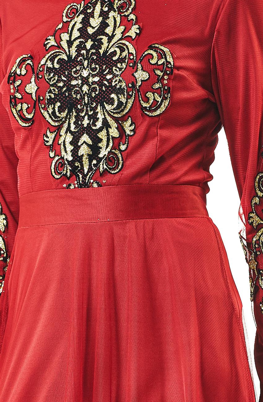 فستان سهرة فستان-أحمر ar-6387-34