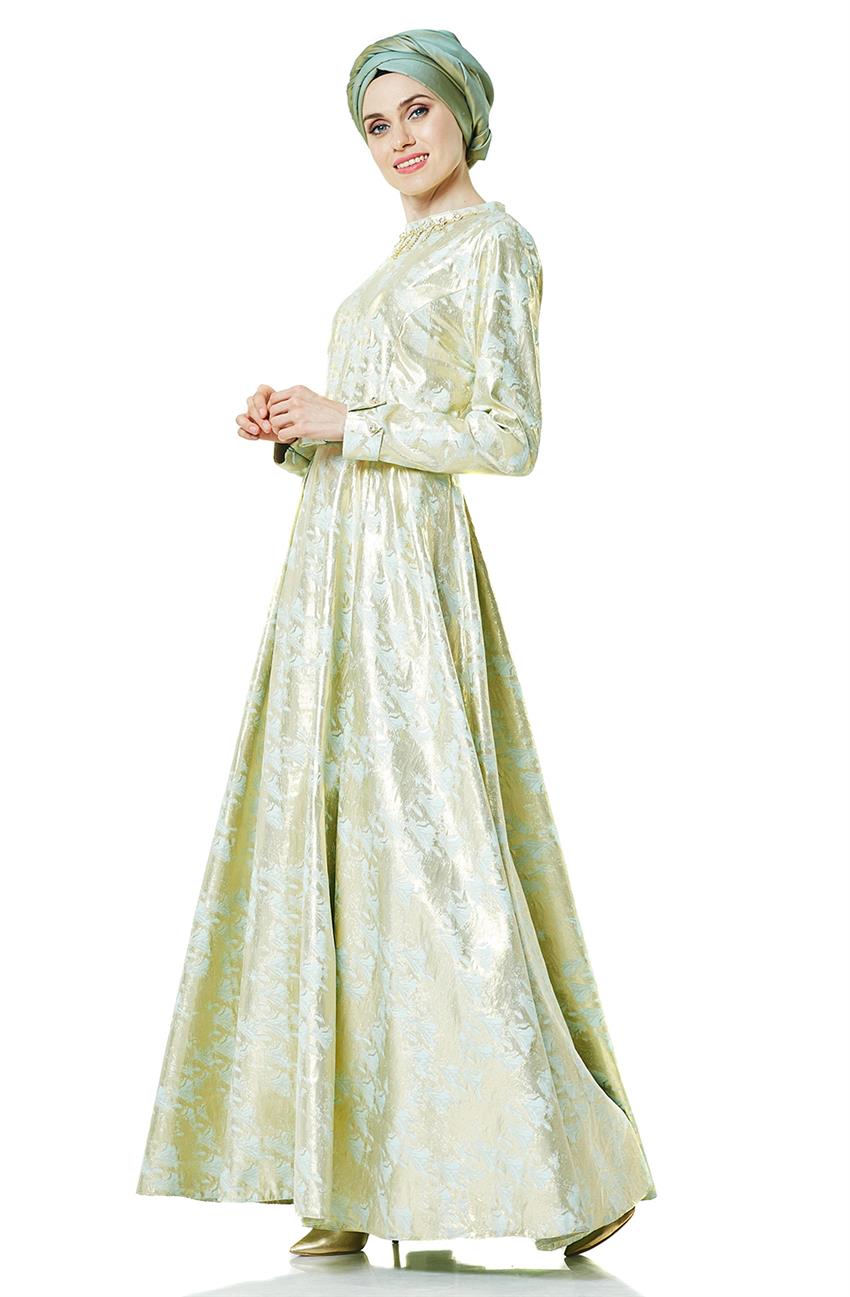 Evening Dress Dress-Yellow 7036-29