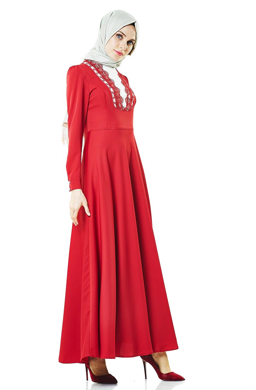 Evening Dress Dress-Claret Red 2147-67