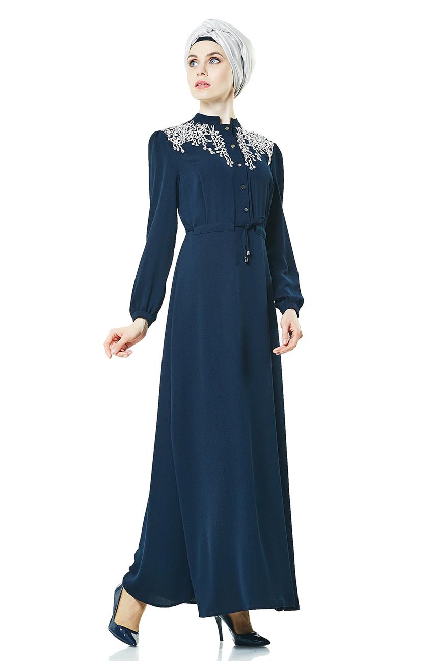 Evening Dress Dress-Navy Blue 1772-17