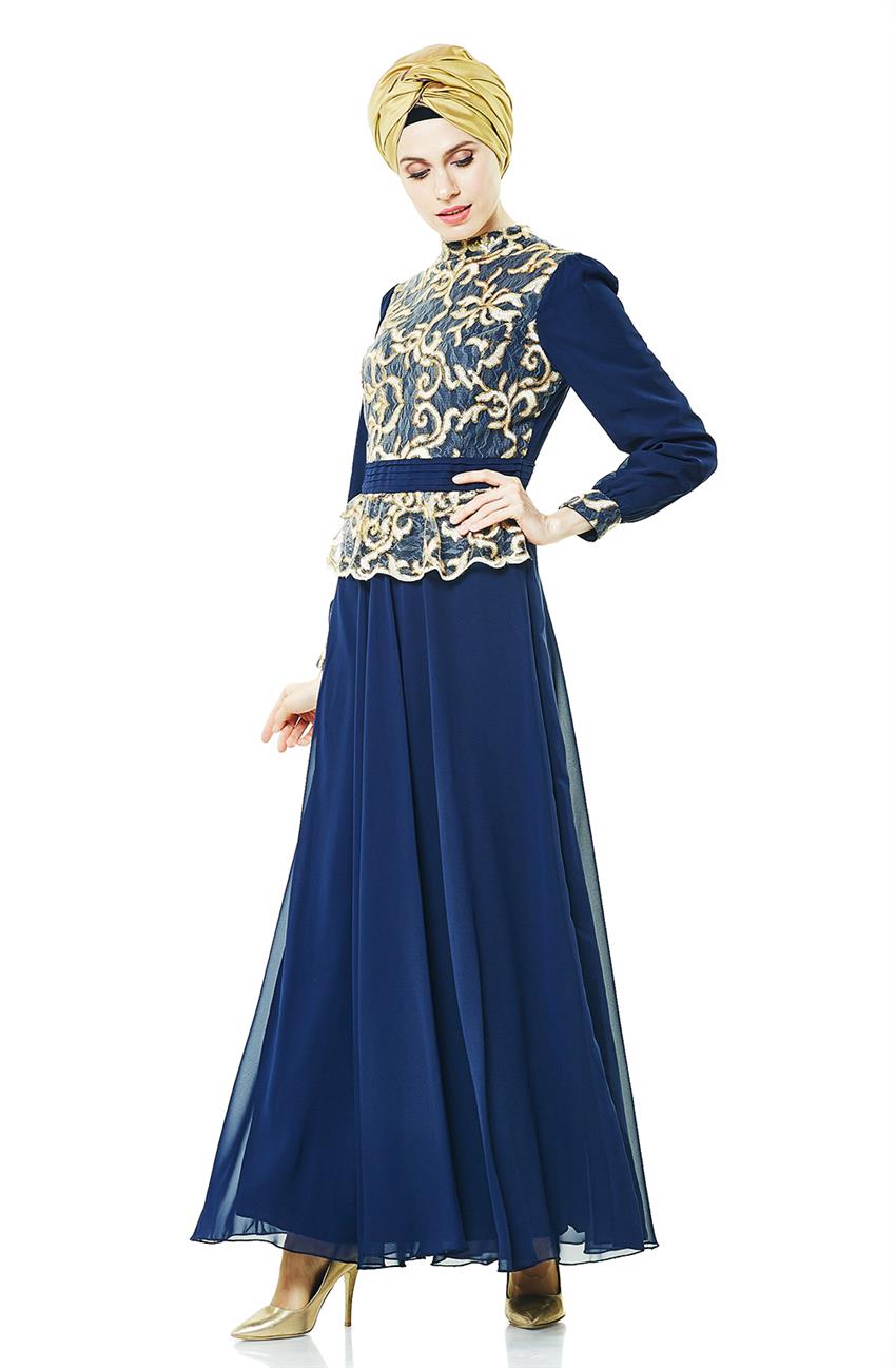 Evening Dress Dress-Navy Blue ARM7014-17