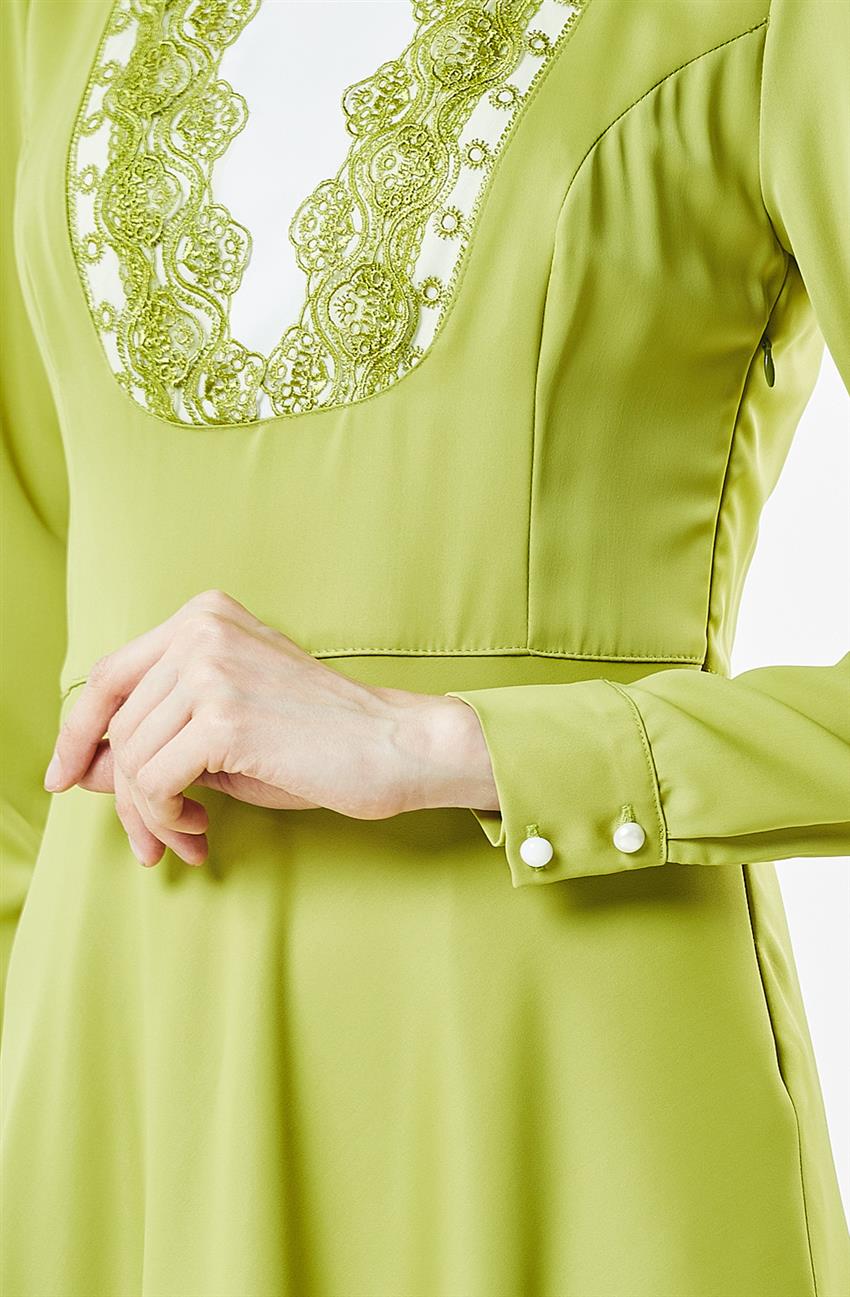 Evening Dress Dress-Fıstık Greeni 2147-23