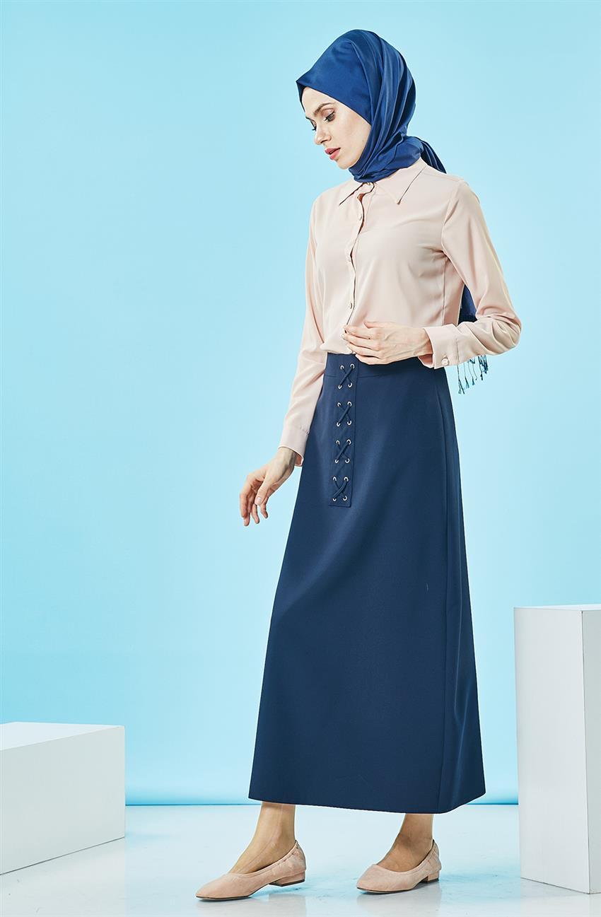 Skirt-Navy Blue 3669-17