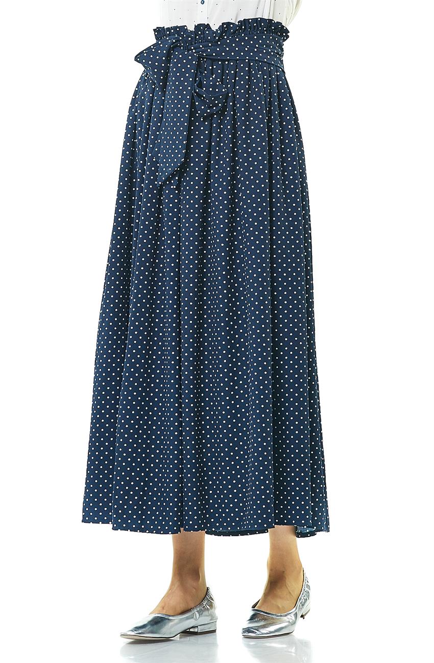 Skirt-Navy Blue 1802-08