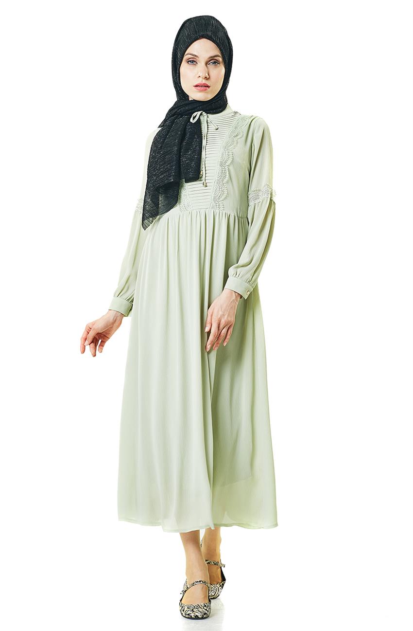 Güpür Detaylı Mint Elbise BL7308-24